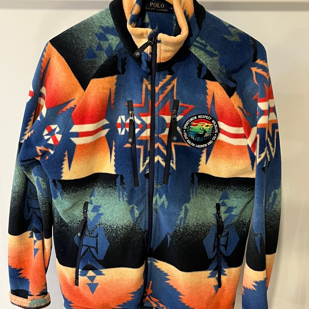 Ralph Lauren Southwestern Beacon Fleece Jacket - Sportsmen Respect Wildlife - M
